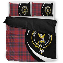 ScotsTee Shop Scottish Stewart of Ardshiel Weathered Clan Badge Tartan Bedding Set Circle Style
