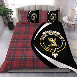 ScotsTee Shop Scottish Stewart of Ardshiel Weathered Clan Badge Tartan Bedding Set Circle Style
