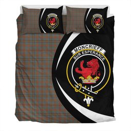 ScotsTee Shop Scottish Moncrieffe of Atholl Weathered Clan Badge Tartan Bedding Set Circle Style