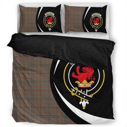 ScotsTee Shop Scottish Moncrieffe of Atholl Weathered Clan Badge Tartan Bedding Set Circle Style