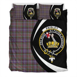 ScotsTee Shop Scottish Paisley Drennan (Drennan Drennan) Weathered Clan Badge Tartan Bedding Set Circle Style