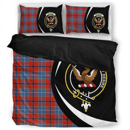 ScotsTee Shop Scottish Wishart Dress Ancient Clan Badge Tartan Bedding Set Circle Style