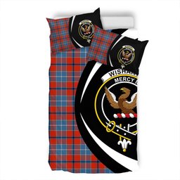 ScotsTee Shop Scottish Wishart Dress Ancient Clan Badge Tartan Bedding Set Circle Style