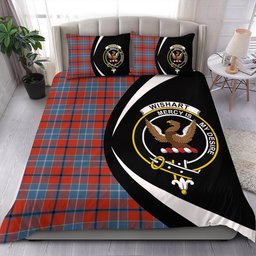 ScotsTee Shop Scottish Wishart Dress Ancient Clan Badge Tartan Bedding Set Circle Style