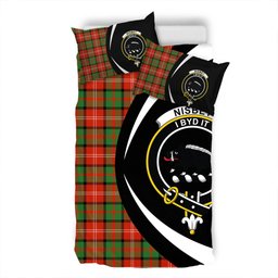 ScotsTee Shop Scottish Nisbet (Nisbit) Ancient Clan Badge Tartan Bedding Set Circle Style