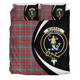 ScotsTee Shop Scottish Murray of Abercairney Weathered Clan Badge Tartan Bedding Set Circle Style