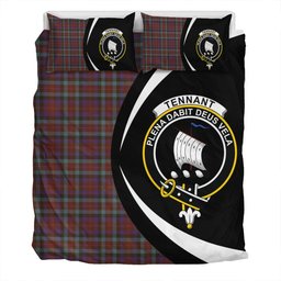 ScotsTee Shop Scottish Tennant Weathered Clan Badge Tartan Bedding Set Circle Style