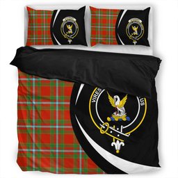ScotsTee Shop Scottish Stewart of Fingask Ancient Clan Badge Tartan Bedding Set Circle Style