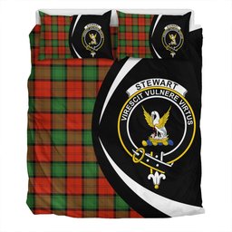 ScotsTee Shop Scottish Stewart of Atholl Ancient Clan Badge Tartan Bedding Set Circle Style