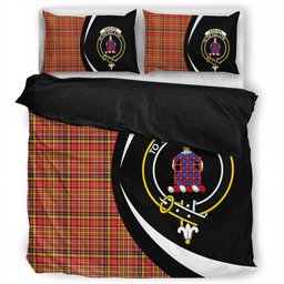 ScotsTee Shop Scottish Ogilvie of Strathallan Modern Clan Badge Tartan Bedding Set Circle Style