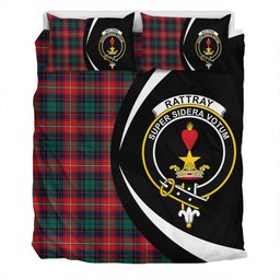 ScotsTee Shop Scottish Rattray of Lude Modern Clan Badge Tartan Bedding Set Circle Style