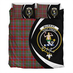 ScotsTee Shop Scottish Murray of Abercairney Portrait (Murray of Abercairney; Portrait) Modern Clan Badge Tartan Bedding Set Circle Style