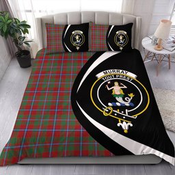 ScotsTee Shop Scottish Murray of Abercairney Portrait (Murray of Abercairney; Portrait) Modern Clan Badge Tartan Bedding Set Circle Style