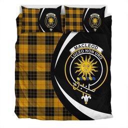 ScotsTee Shop Scottish MacLeod of Lewis Ancient Clan Badge Tartan Bedding Set Circle Style