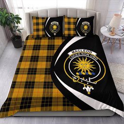 ScotsTee Shop Scottish MacLeod of Lewis Ancient Clan Badge Tartan Bedding Set Circle Style