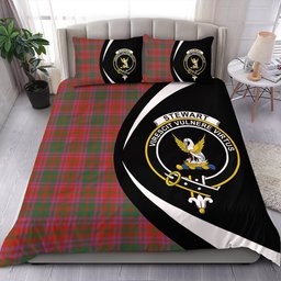 ScotsTee Shop Scottish Stewart of Killiecrankie Ancient Clan Badge Tartan Bedding Set Circle Style