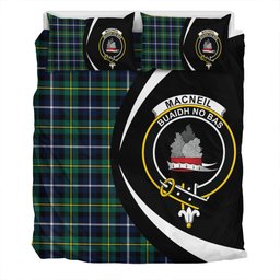 ScotsTee Shop Scottish MacNeil of Barra (MacNeil MacNeill) Modern Clan Badge Tartan Bedding Set Circle Style