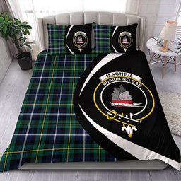ScotsTee Shop Scottish MacNeil of Barra (MacNeil MacNeill) Modern Clan Badge Tartan Bedding Set Circle Style