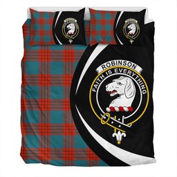 ScotsTee Shop Scottish Robinson Dress (Robins Dress) Ancient Clan Badge Tartan Bedding Set Circle Style