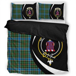 ScotsTee Shop Scottish Ogilvie of Inverarity (Wilson) Ancient Clan Badge Tartan Bedding Set Circle Style