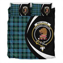 ScotsTee Shop Scottish Melville Modern Clan Badge Tartan Bedding Set Circle Style