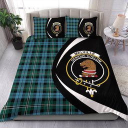 ScotsTee Shop Scottish Melville Modern Clan Badge Tartan Bedding Set Circle Style