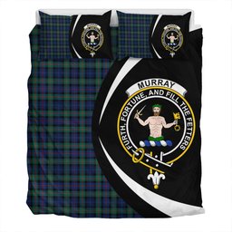 ScotsTee Shop Scottish Murray of Atholl (Murray) Modern Clan Badge Tartan Bedding Set Circle Style