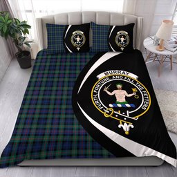 ScotsTee Shop Scottish Murray of Atholl (Murray) Modern Clan Badge Tartan Bedding Set Circle Style