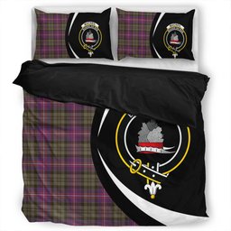 ScotsTee Shop Scottish MacNeil of Colonsay (MacNeil of Barra of Colonsay) (Highland Society of London) Weathered Clan Badge Tartan Bedding Set Circle Style