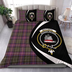 ScotsTee Shop Scottish MacNeil of Colonsay (MacNeil of Barra of Colonsay) (Highland Society of London) Weathered Clan Badge Tartan Bedding Set Circle Style