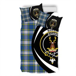 ScotsTee Shop Scottish Maver Dress Modern Clan Badge Tartan Bedding Set Circle Style