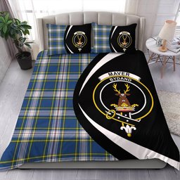 ScotsTee Shop Scottish Maver Dress Modern Clan Badge Tartan Bedding Set Circle Style