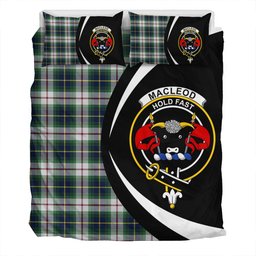 ScotsTee Shop Scottish MacLeod of California Modern Clan Badge Tartan Bedding Set Circle Style