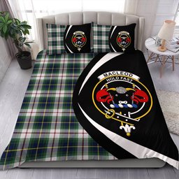 ScotsTee Shop Scottish MacLeod of California Modern Clan Badge Tartan Bedding Set Circle Style