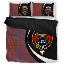 ScotsTee Shop Scottish MacLeod of Tullibardine (Red MacLeod) Ancient Clan Badge Tartan Bedding Set Circle Style