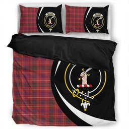 ScotsTee Shop Scottish MacRae of Inverinate Weathered Clan Badge Tartan Bedding Set Circle Style