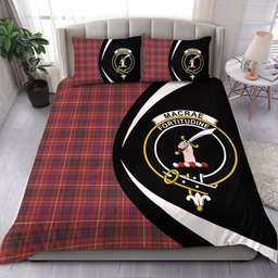 ScotsTee Shop Scottish MacRae of Inverinate Weathered Clan Badge Tartan Bedding Set Circle Style