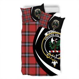 ScotsTee Shop Scottish MacLaine of LochBuie (Cockburn) (MacLaine) Weathered Clan Badge Tartan Bedding Set Circle Style
