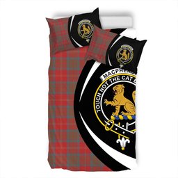 ScotsTee Shop Scottish MacPherson of Cluny Weathered Clan Badge Tartan Bedding Set Circle Style