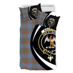 ScotsTee Shop Scottish Ralston UK Weathered Clan Badge Tartan Bedding Set Circle Style