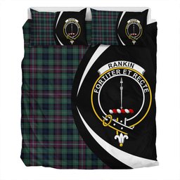 ScotsTee Shop Scottish Rankin (Dalgliesh) Modern Clan Badge Tartan Bedding Set Circle Style