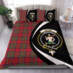 ScotsTee Shop Scottish Shaw of Tordarroch Modern Clan Badge Tartan Bedding Set Circle Style