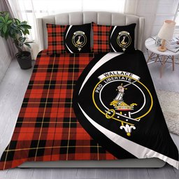 ScotsTee Shop Scottish Wallace (Wallas) Ancient Clan Badge Tartan Bedding Set Circle Style