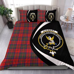 ScotsTee Shop Scottish Stewart of Ardshiel Modern Clan Badge Tartan Bedding Set Circle Style