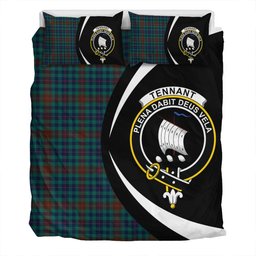 ScotsTee Shop Scottish Tennant Yules Modern Clan Badge Tartan Bedding Set Circle Style