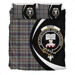 ScotsTee Shop Scottish Reid (Mill City) Weathered Clan Badge Tartan Bedding Set Circle Style