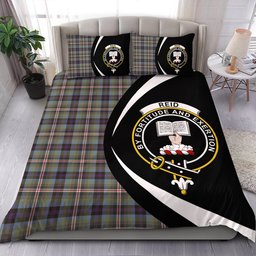 ScotsTee Shop Scottish Reid (Mill City) Weathered Clan Badge Tartan Bedding Set Circle Style