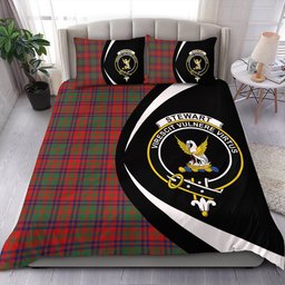 ScotsTee Shop Scottish Stewart of Killiecrankie Modern Clan Badge Tartan Bedding Set Circle Style