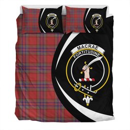 ScotsTee Shop Scottish MacRae of Ardentoul Weathered Clan Badge Tartan Bedding Set Circle Style
