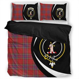 ScotsTee Shop Scottish MacRae of Ardentoul Weathered Clan Badge Tartan Bedding Set Circle Style